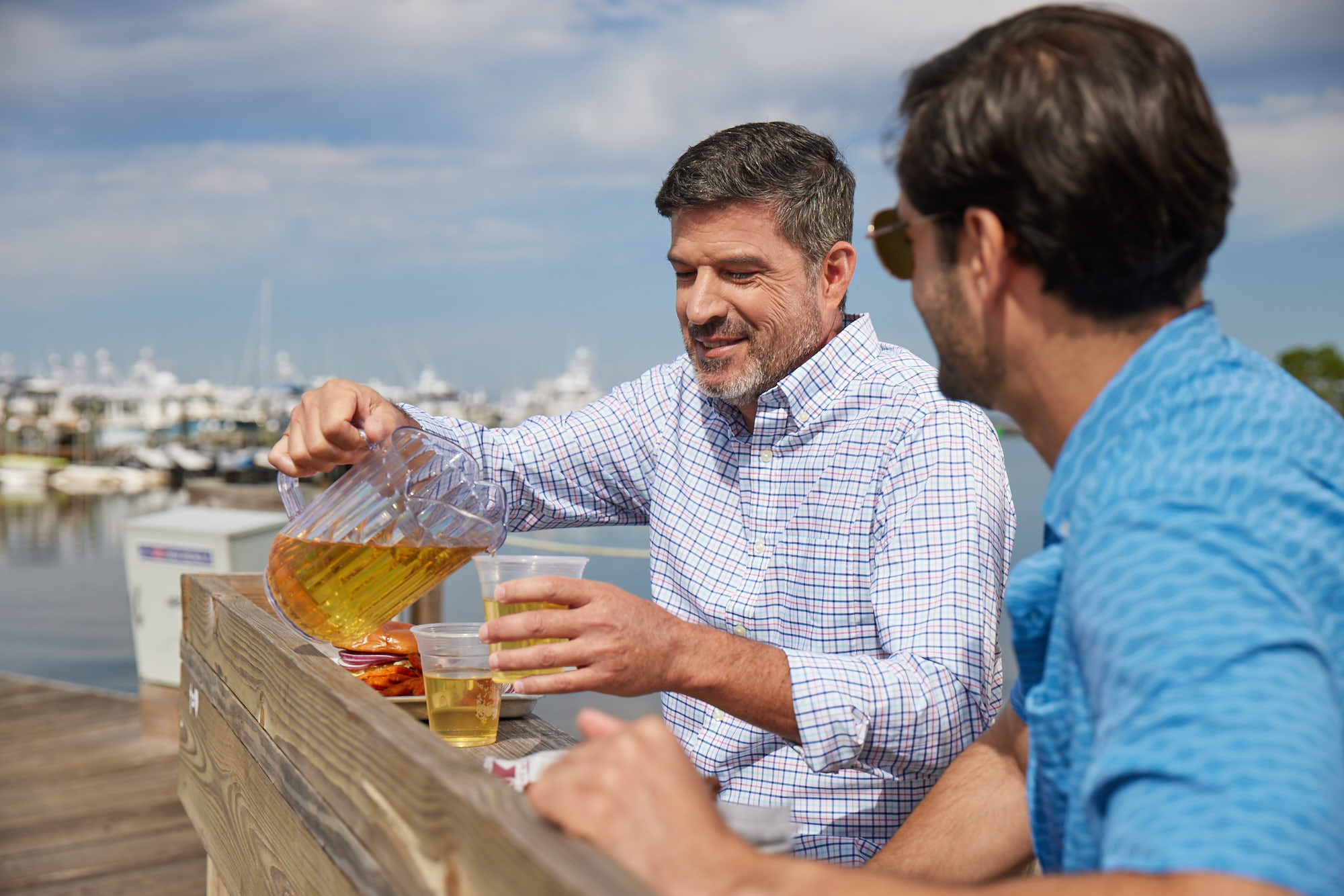 Dad having a beer