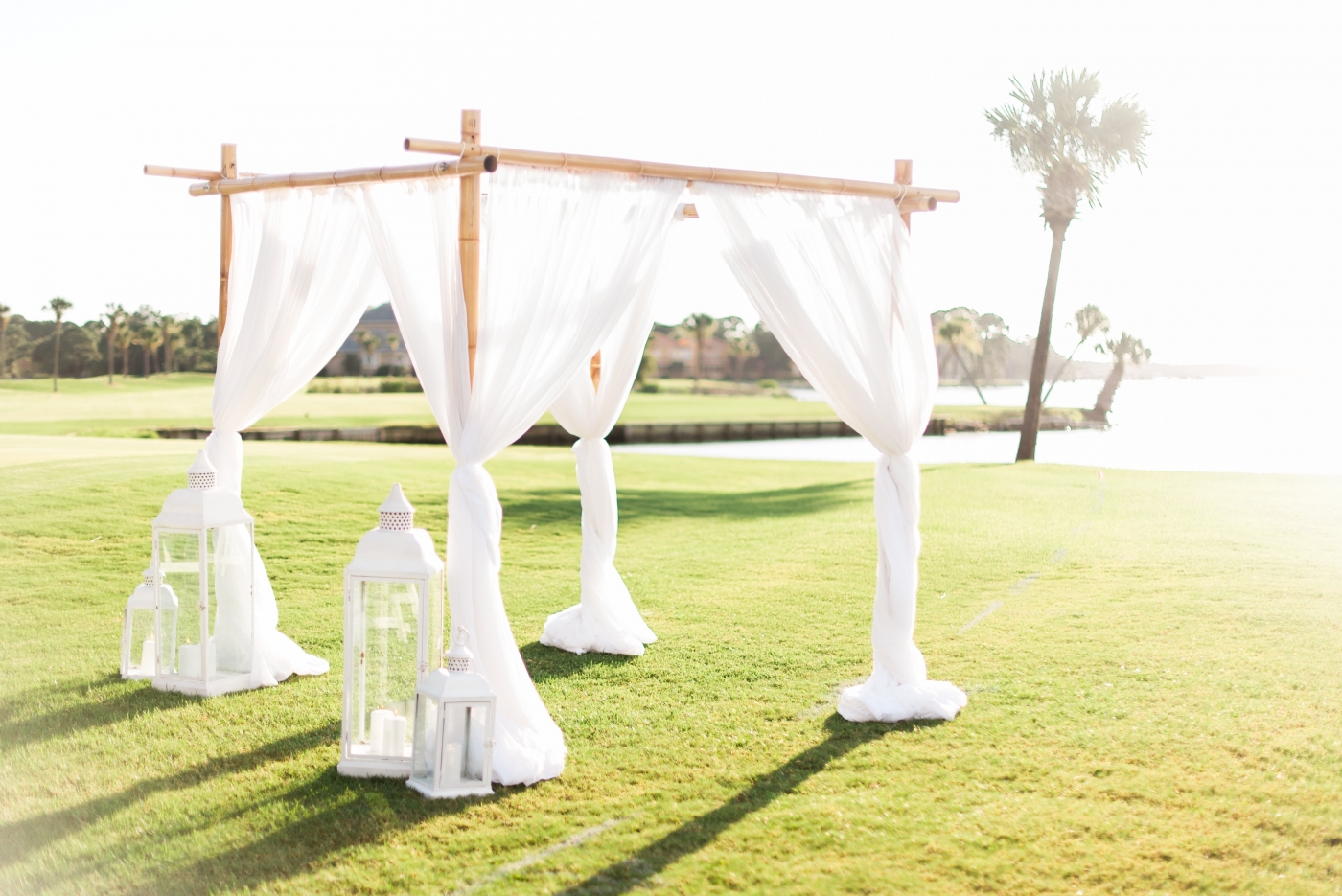 Links Lawn Wedding set up